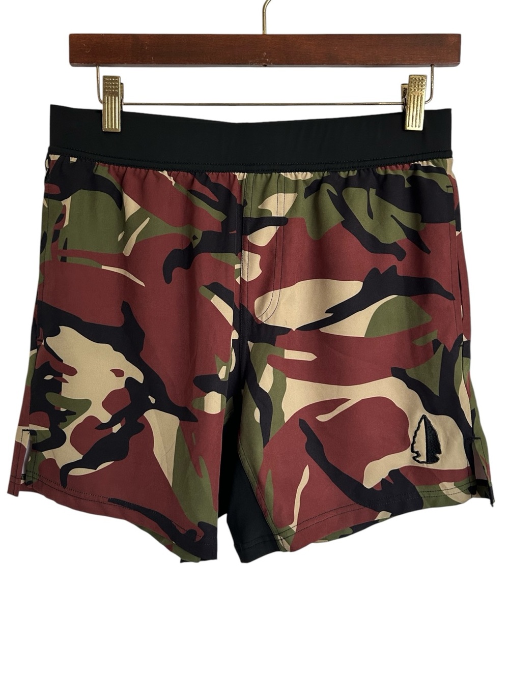 Tachuntfish Shorts Mens M Green Camo Performance Gym Training Weightlifting